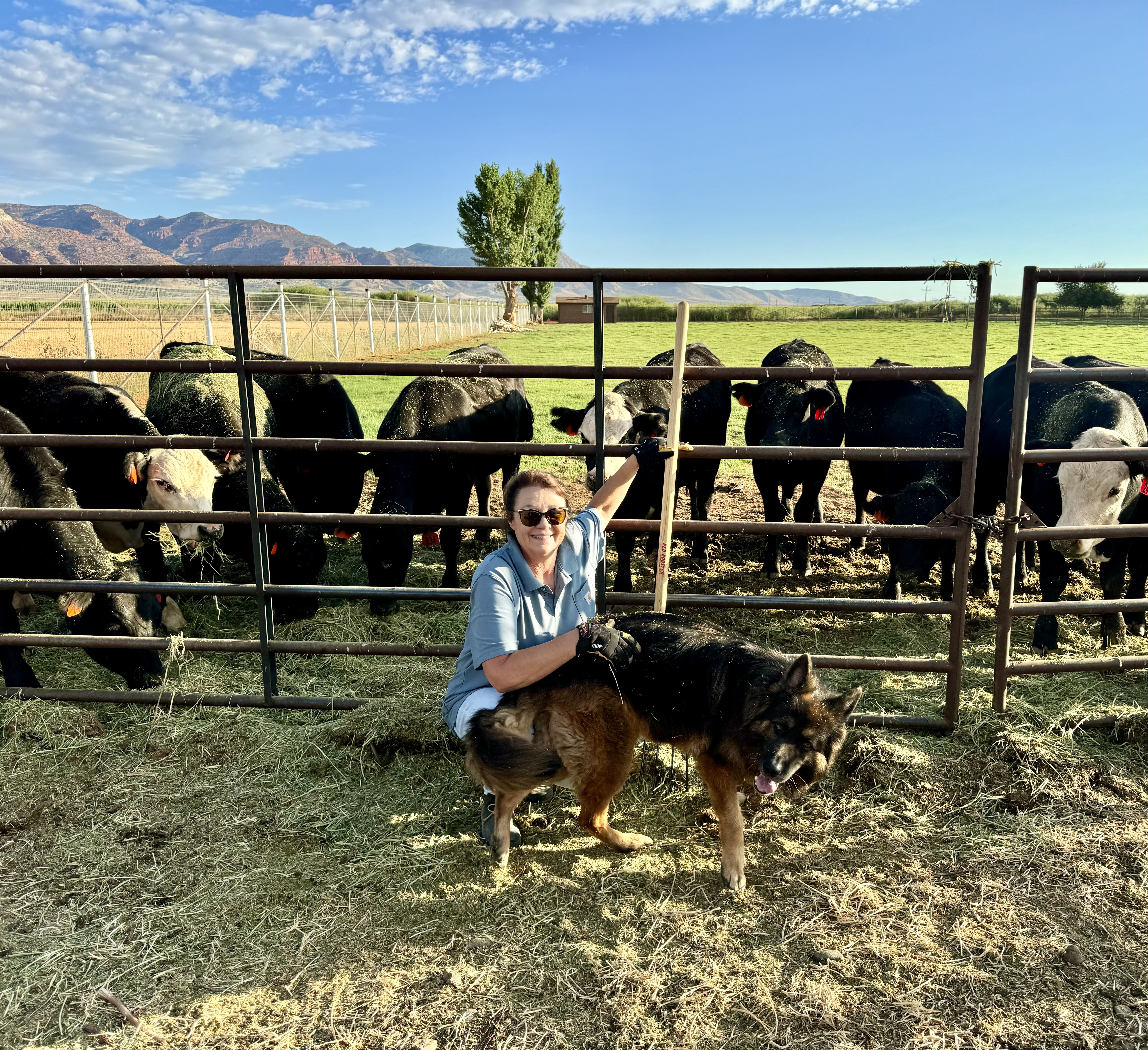 rancher working directly with butcher, handshake, inside modern processing facility, professional
